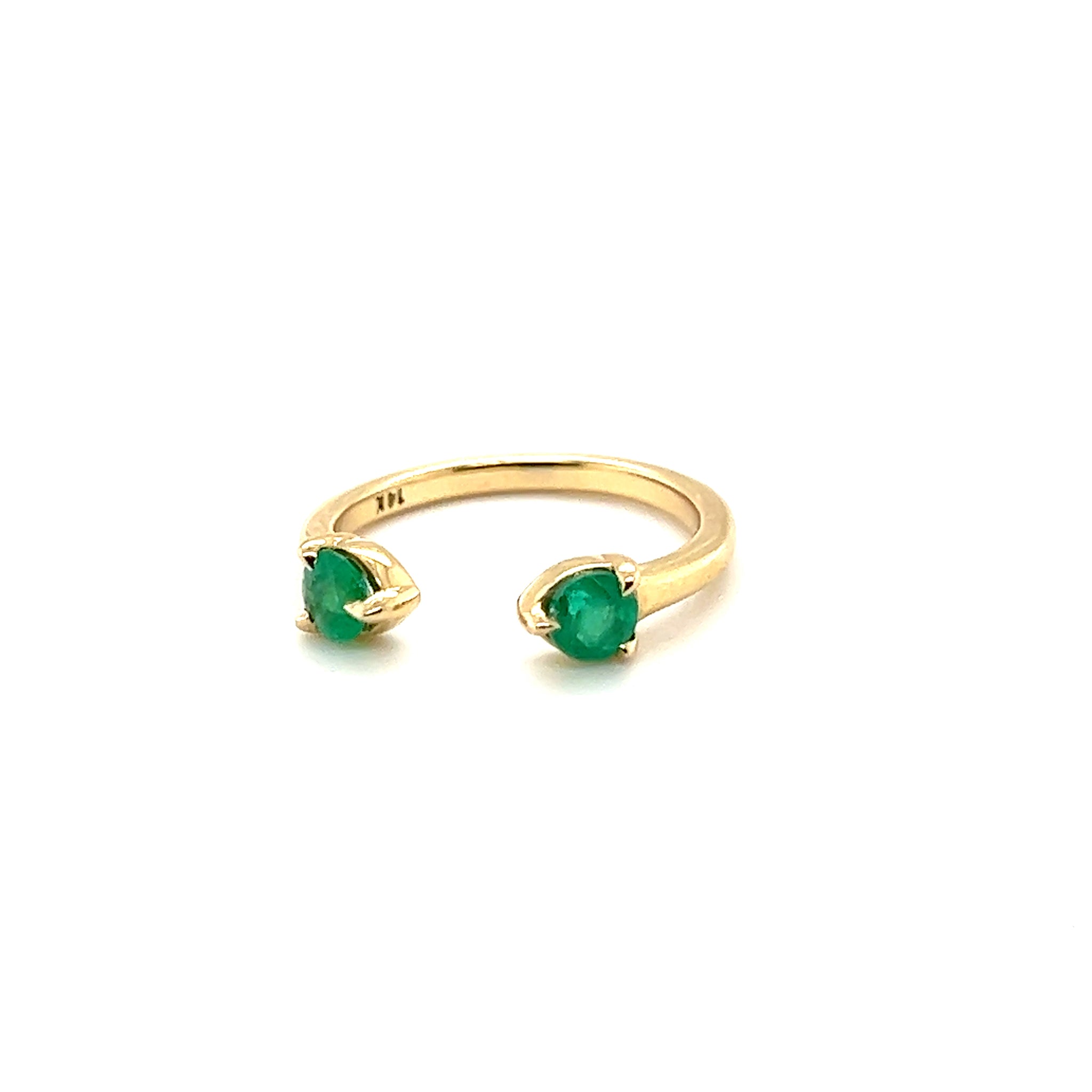 Emerald Cuff Ring