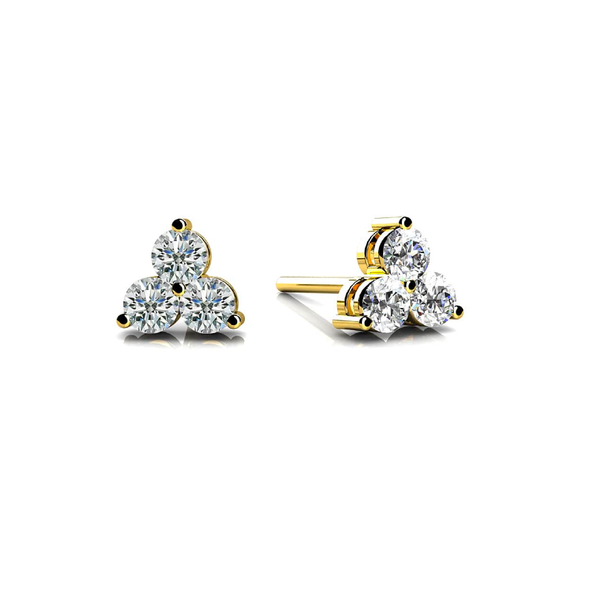Diamond Trillium Studs