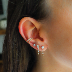 Diamond Chain Loop Earring