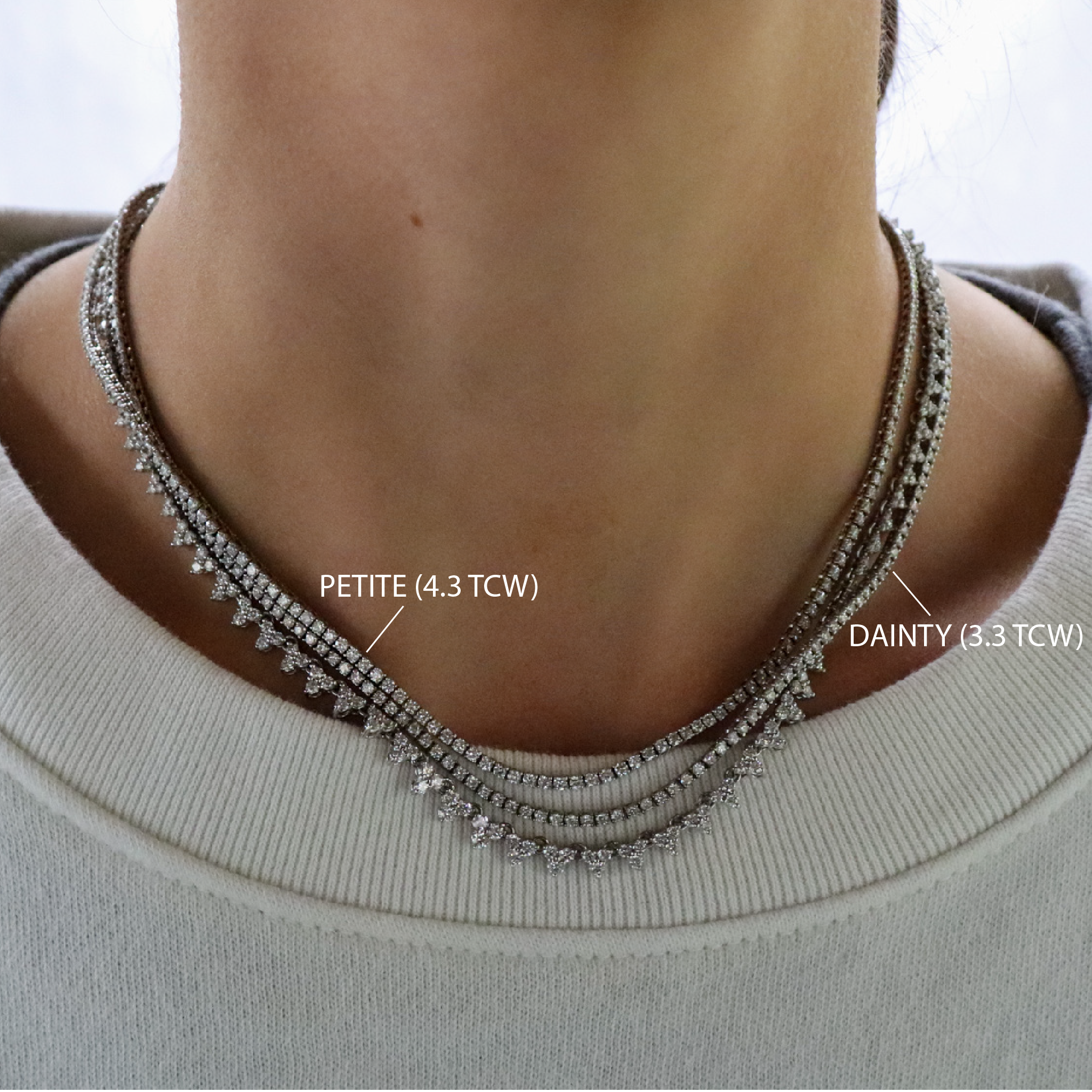 4.4ct Diamond Tennis Necklace