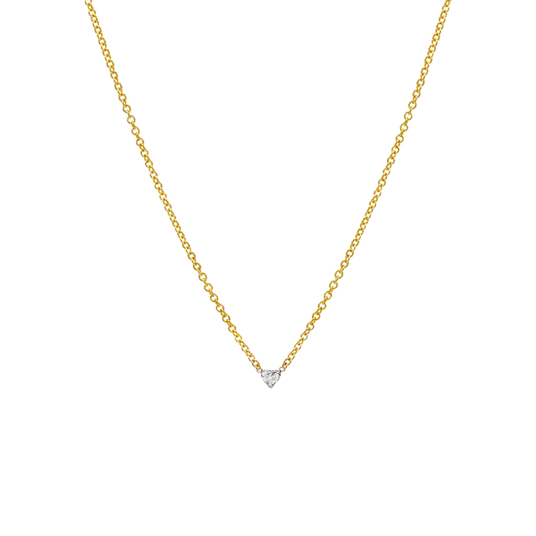 Petite Diamond Heart Necklace