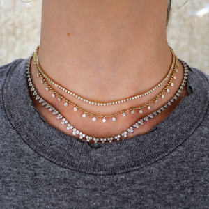 Diamond Tennis Choker Necklace