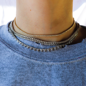 Diamond Tennis Choker Necklace