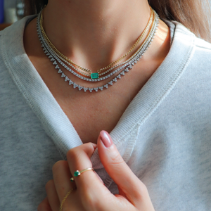 Emerald Curb Chain Necklace