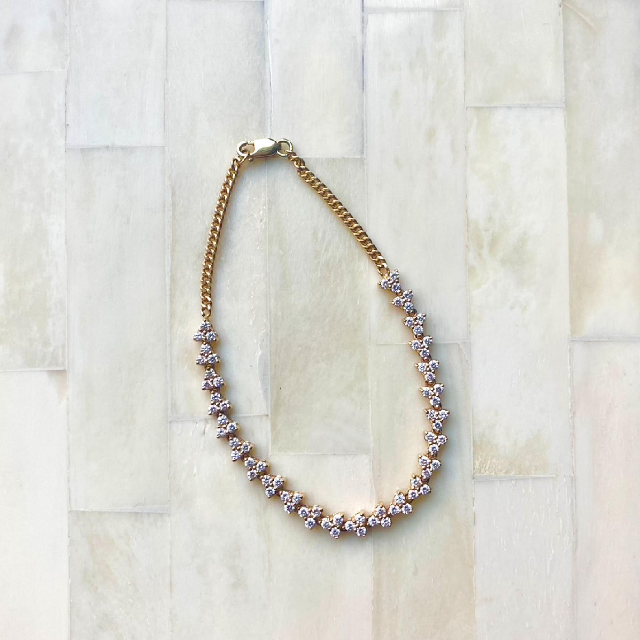 Half Diamond Trillium Bracelet
