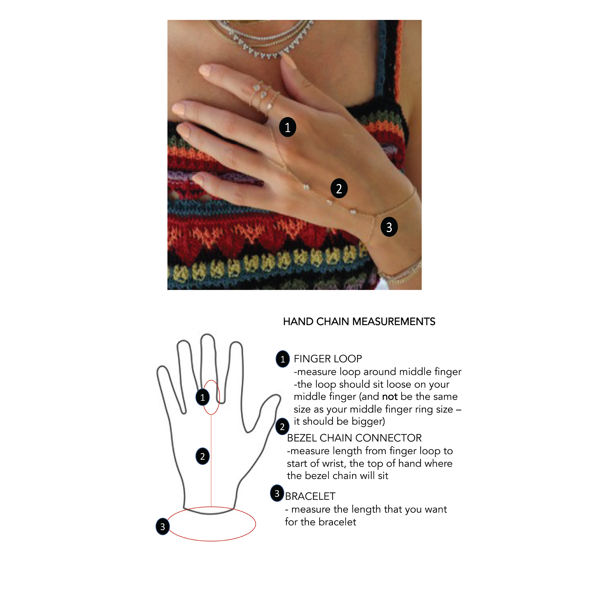 1x Diamond Bezel Hand Chain | DIAMONDS + SWEATSHIRTS