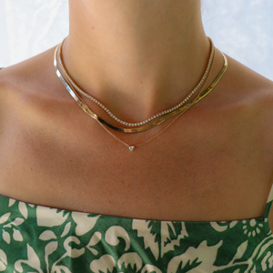 Petite Diamond Heart Necklace