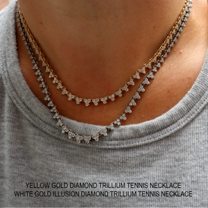Illusion Trillium Tennis Necklace IN STOCK