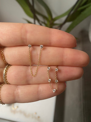 Diamond Chain Connected Studs