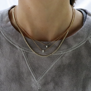 Petite Diamond Pear Necklace