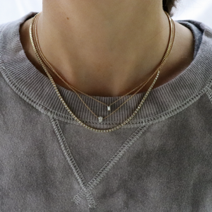 Mini Diamond Pear Necklace