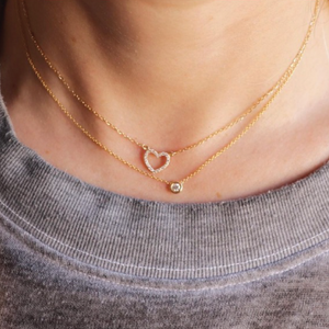 Diamond Open Heart Necklace