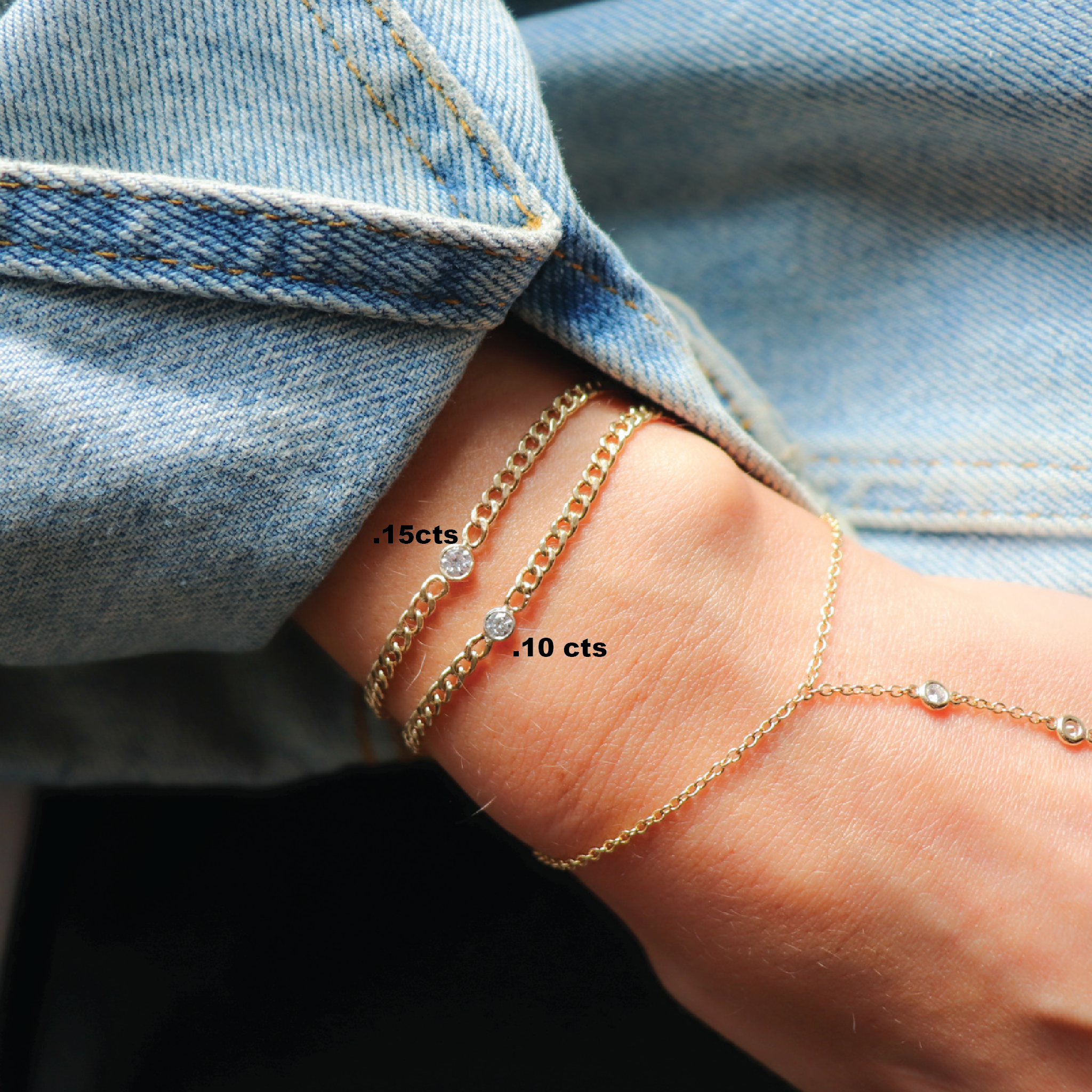 Round Diamond Bezel Bracelet