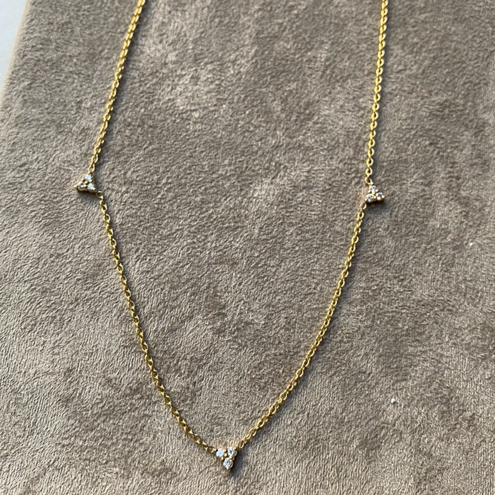 Diamond Trillium Necklace