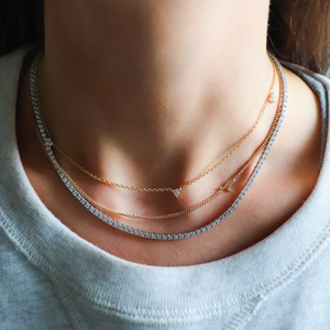 Diamond Trillium Necklace