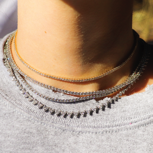 Diamond Tennis Choker Necklace