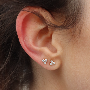 Diamond Trillium Studs