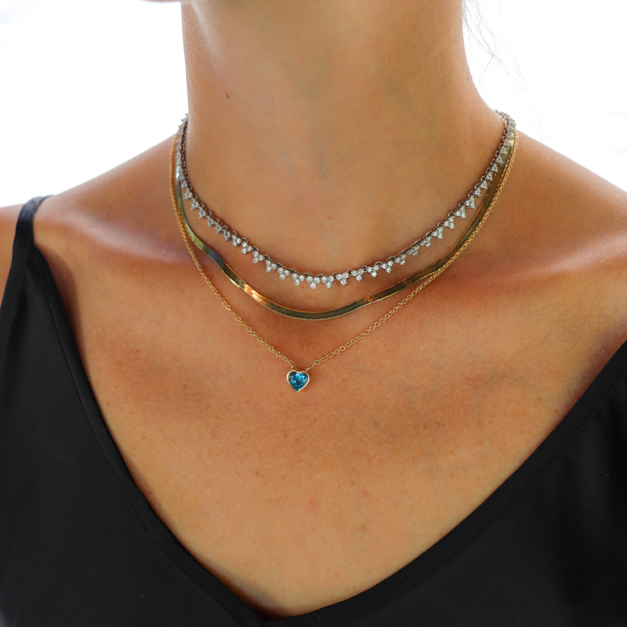 Diamond Trillium Tennis Necklace
