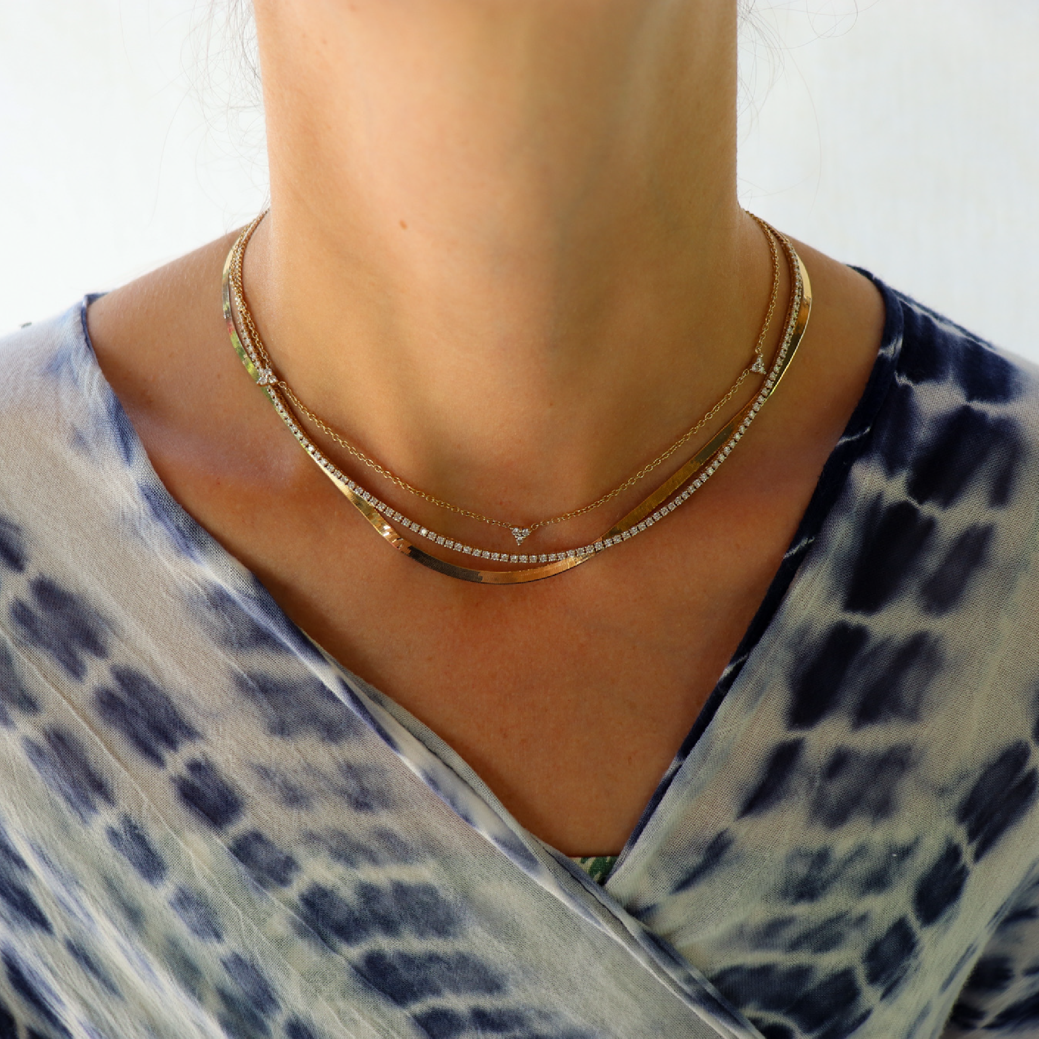 3x Diamond Trillium Necklace