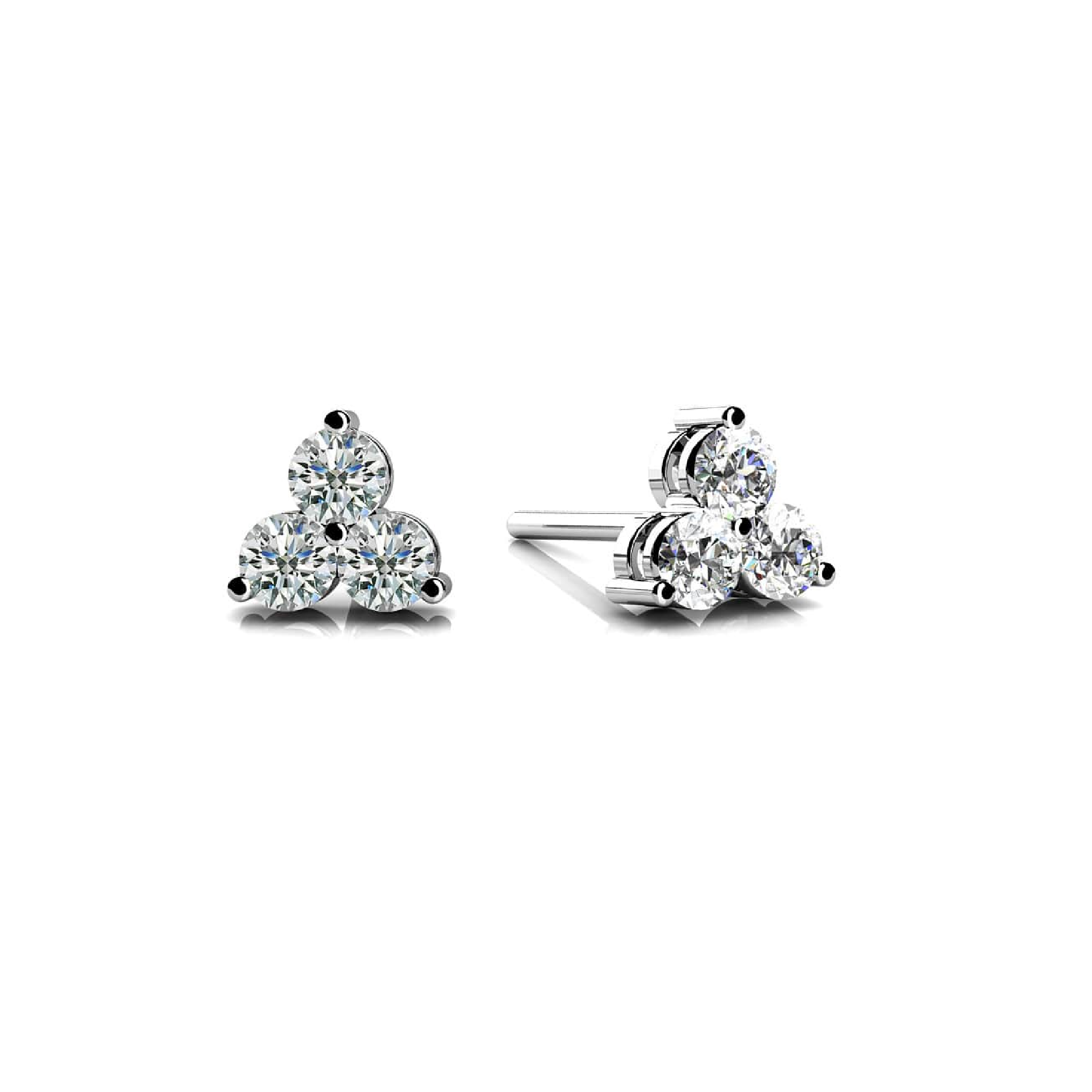 Diamond Trillium Studs