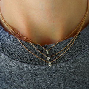 Petite Diamond Heart Necklace