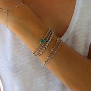 Half Diamond Trillium Bracelet